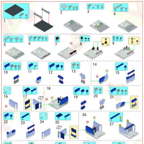 Tòa nhà Karaoke Chủ đề Minion Panlos Brick 657044 hướng dẫn Panlos Brick 657044 Cửa hàng Karaoke Minion