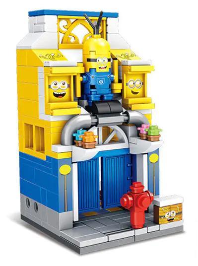 Mô hình lắp ráp Panlos Brick 657044 Tòa nhà Karaoke Minion ngộ nghĩnh, đồ chơi xếp hình cho con trai 6 tuổi.