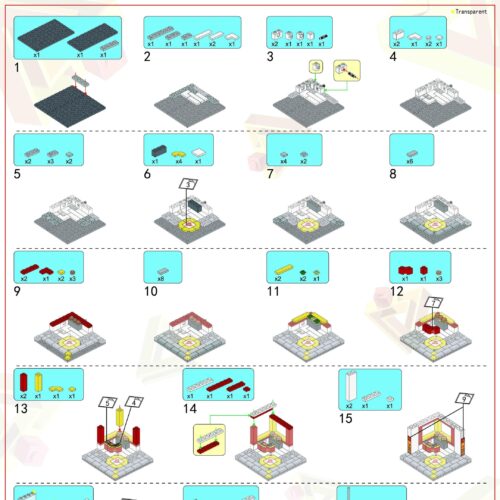 Cửa Hàng Hamburger Panlos Brick 657048 sách lắp ghép Panlos Brick 657048 Cửa hàng Hamburger
