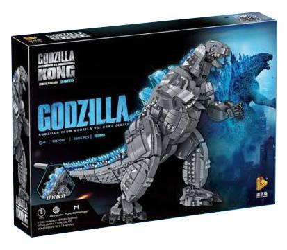 Hộp sản phẩm bộ lắp ráp Godzilla Panlos Brick 687001, đồ chơi mô hình Vua Quái Vật Godzilla cho bé trai 6 tuổi.
