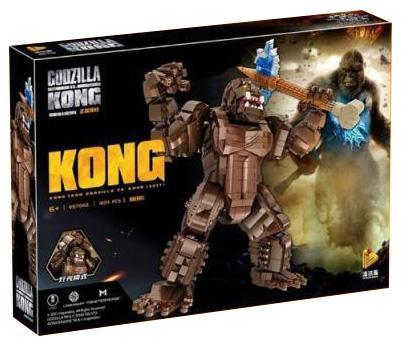 Hộp sản phẩm bộ lắp ráp Panlos Brick 687002 King Kong từ phim Godzilla vs. Kong, đồ chơi cho bé trai 6 tuổi.