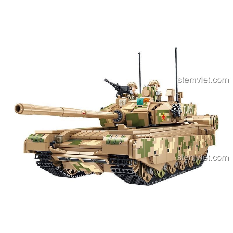 Mô hình đồ chơi lắp ráp xe tăng Type 99A Panlos Brick 688002 phiên bản camo sa mạc, một món quà giá tốt cho bé trai 6 tuổi.