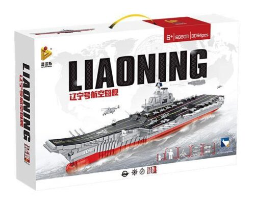 Hộp bộ lắp ráp Panlos Brick 688011 Tàu Sân Bay Liêu Ninh 3094 mảnh, mô hình quân sự khổng lồ cho bé trai 6+ tuổi, giá tốt.