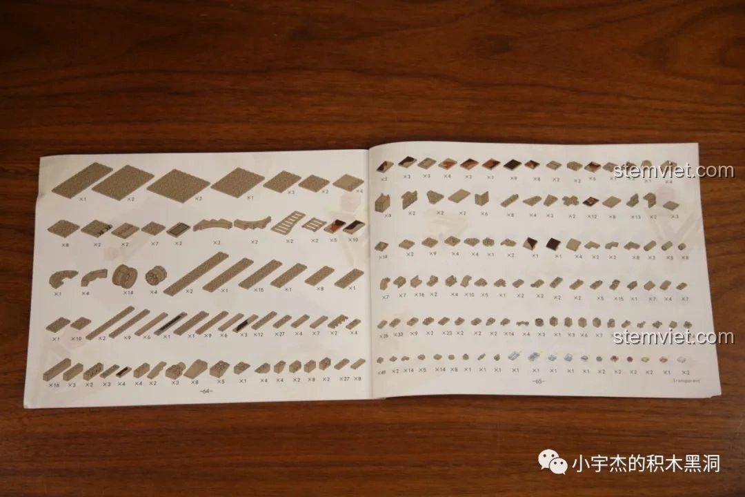 Trang danh sách mảnh ghép đầu tiên của bộ lắp ráp PanlosBrick 632010 Xe Tăng Chiến Đấu Chủ Lực M1A2 Abrams.