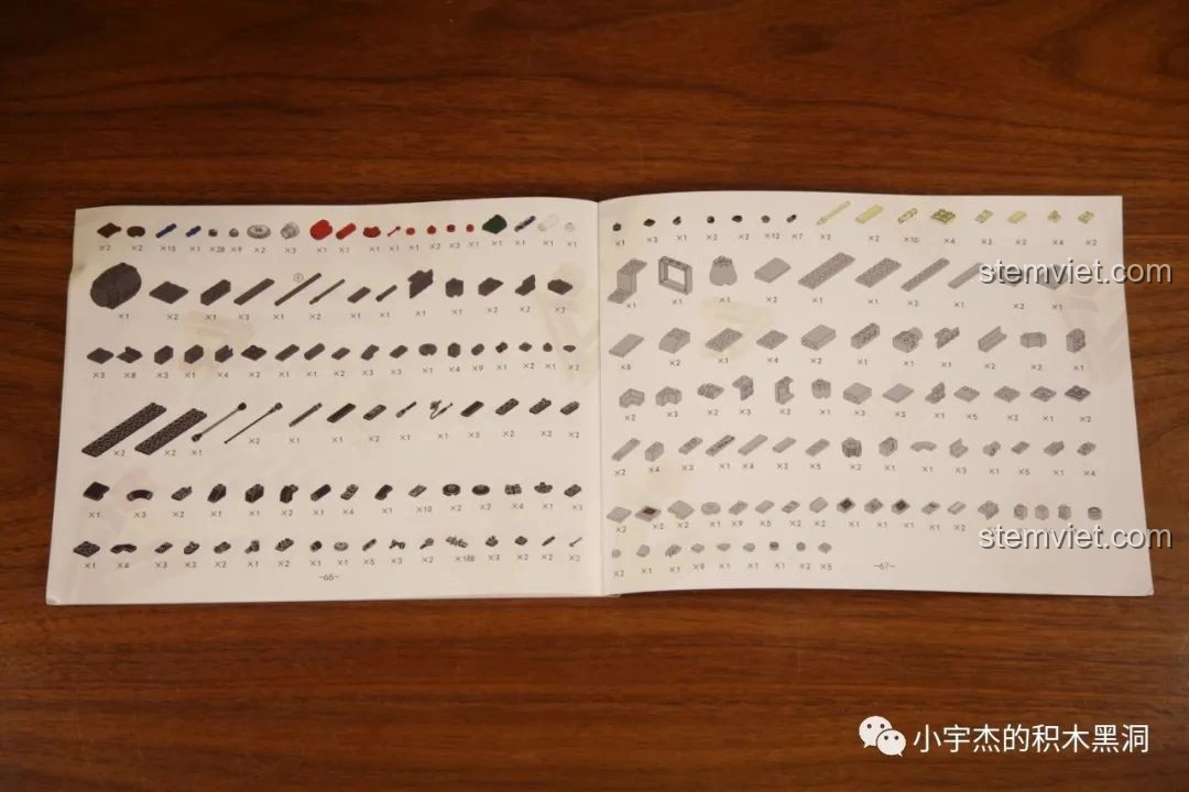 Trang danh sách mảnh ghép thứ hai của bộ lắp ráp PanlosBrick 632010 Xe Tăng Chiến Đấu Chủ Lực M1A2 Abrams.