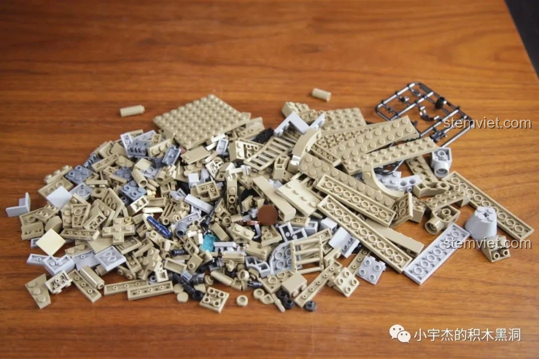 Góc nhìn phía trước xe tăng PanlosBrick 632010 Xe Tăng Chiến Đấu Chủ Lực M1A2 Abrams.