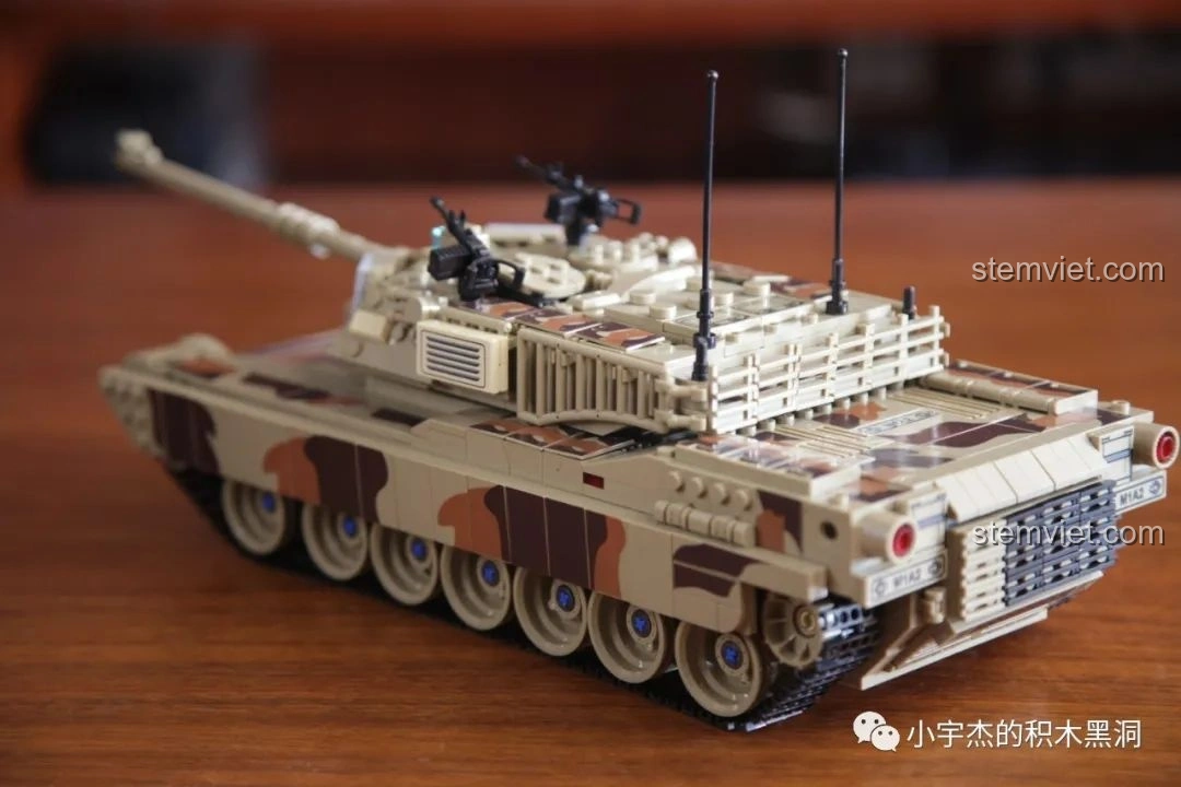 Góc hạ pháo tối đa của xe tăng PanlosBrick 632010 Xe Tăng Chiến Đấu Chủ Lực M1A2 Abrams.