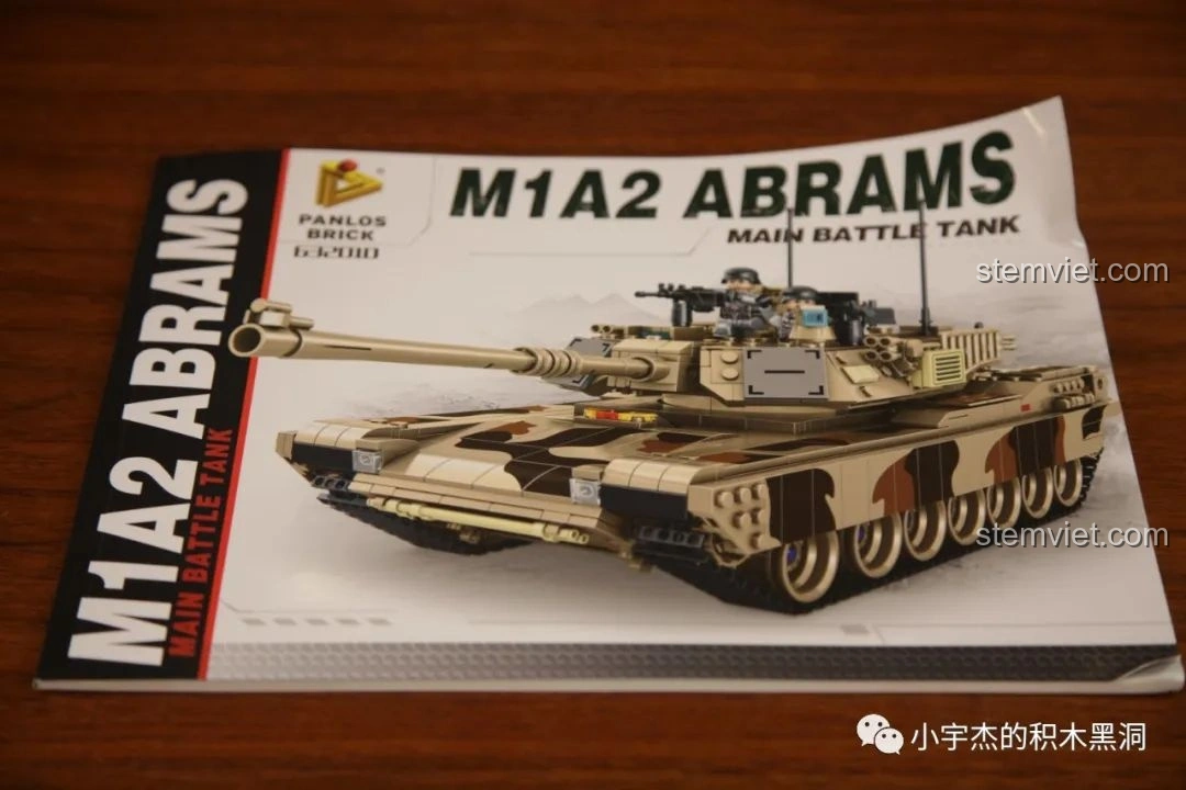 Sách hướng dẫn lắp ráp bộ PanlosBrick 632010 Xe Tăng Chiến Đấu Chủ Lực M1A2 Abrams, chi tiết và dễ hiểu.