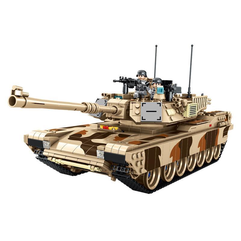 bộ lắp ráp Xe Tăng M1A2 Abrams đồ chơi mô hình PanlosBrick, mô hình xe tăng quân sự cho bé trai 6 tuổi, giá tốt