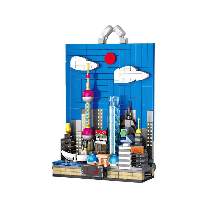 Bộ đồ chơi PanlosBrick 656002 Mô hình Thành phố Thượng Hải thu nhỏ, đồ chơi lắp ráp kiến trúc tinh xảo cho bé trai và bé gái 6 tuổi, giá tốt.