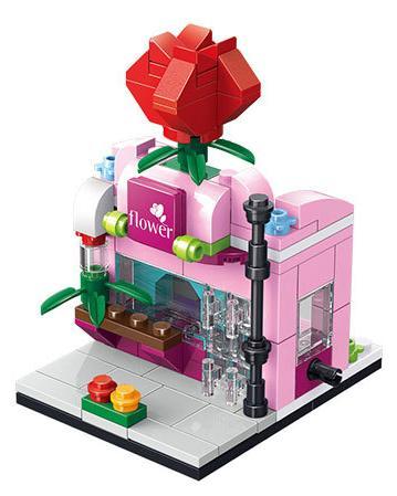 Hộp bộ lắp ghép PanlosBrick 657003 Cửa hàng hoa phố thị, đồ chơi lắp ráp chất lượng cao cho bé gái 6 tuổi, giá tốt.