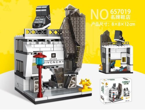 Bộ lắp ghép Cửa hàng giày hiệu PanlosBrick 657019, mô hình phố thị chi tiết, phù hợp bé 6 tuổi, giá tốt.