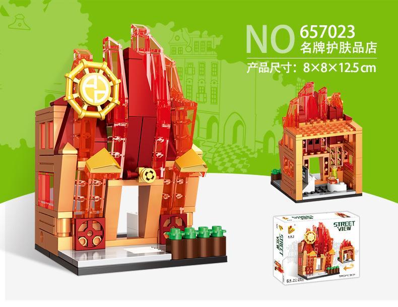 Bộ đồ chơi PanlosBrick 657023 Cửa hàng mỹ phẩm cao cấp, mô hình kiến trúc mini tinh xảo cho bé gái 6 tuổi, giá tốt.