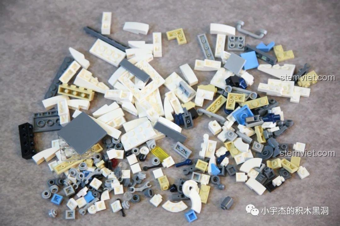 Toàn bộ mảnh ghép từ túi số 2 của bộ lắp ghép PanlosBrick 688009 Tàu lặn có người lái Giao Long