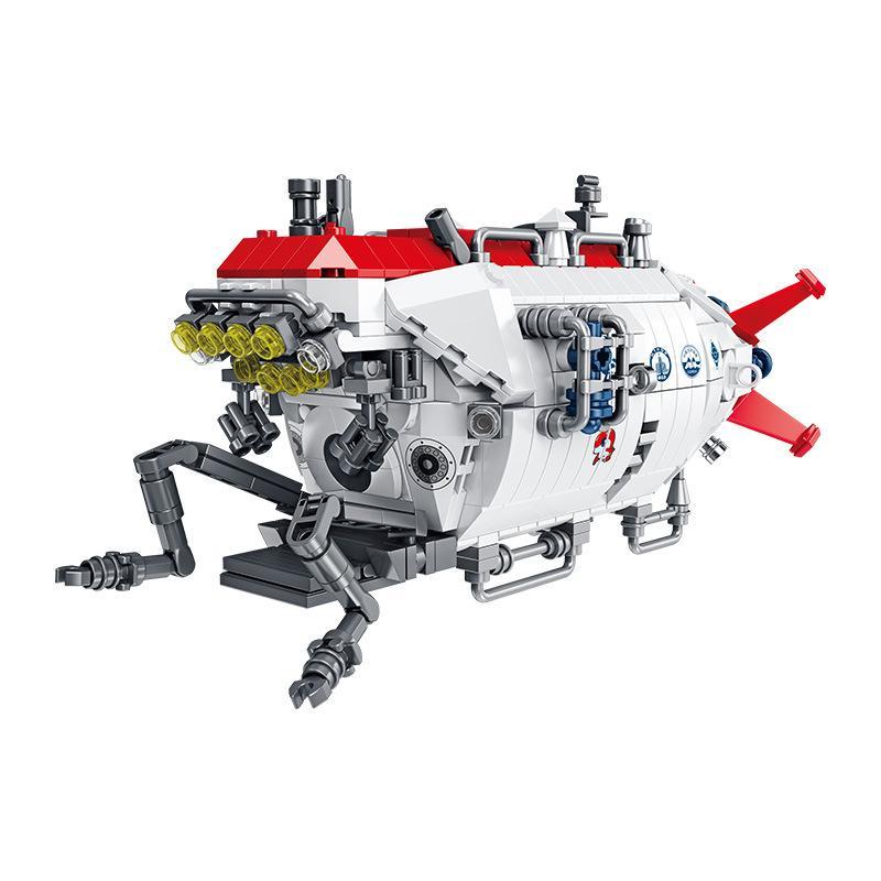 Mô hình tàu lặn Giao Long số 1 PanlosBrick 688009, bộ đồ chơi lắp ghép khoa học cho bé trai 6 tuổi, khám phá đại dương giá tốt