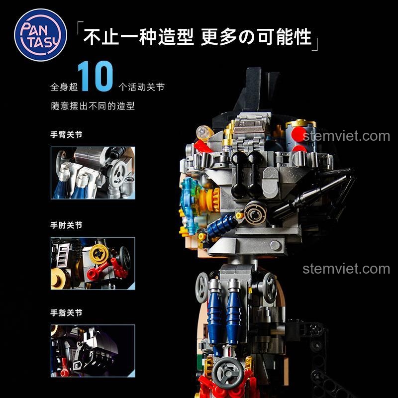 Mô hình Figure Astro Boy Pantasy 86203 với hơn 10 khớp cử động linh hoạt, dễ dàng tạo dáng.