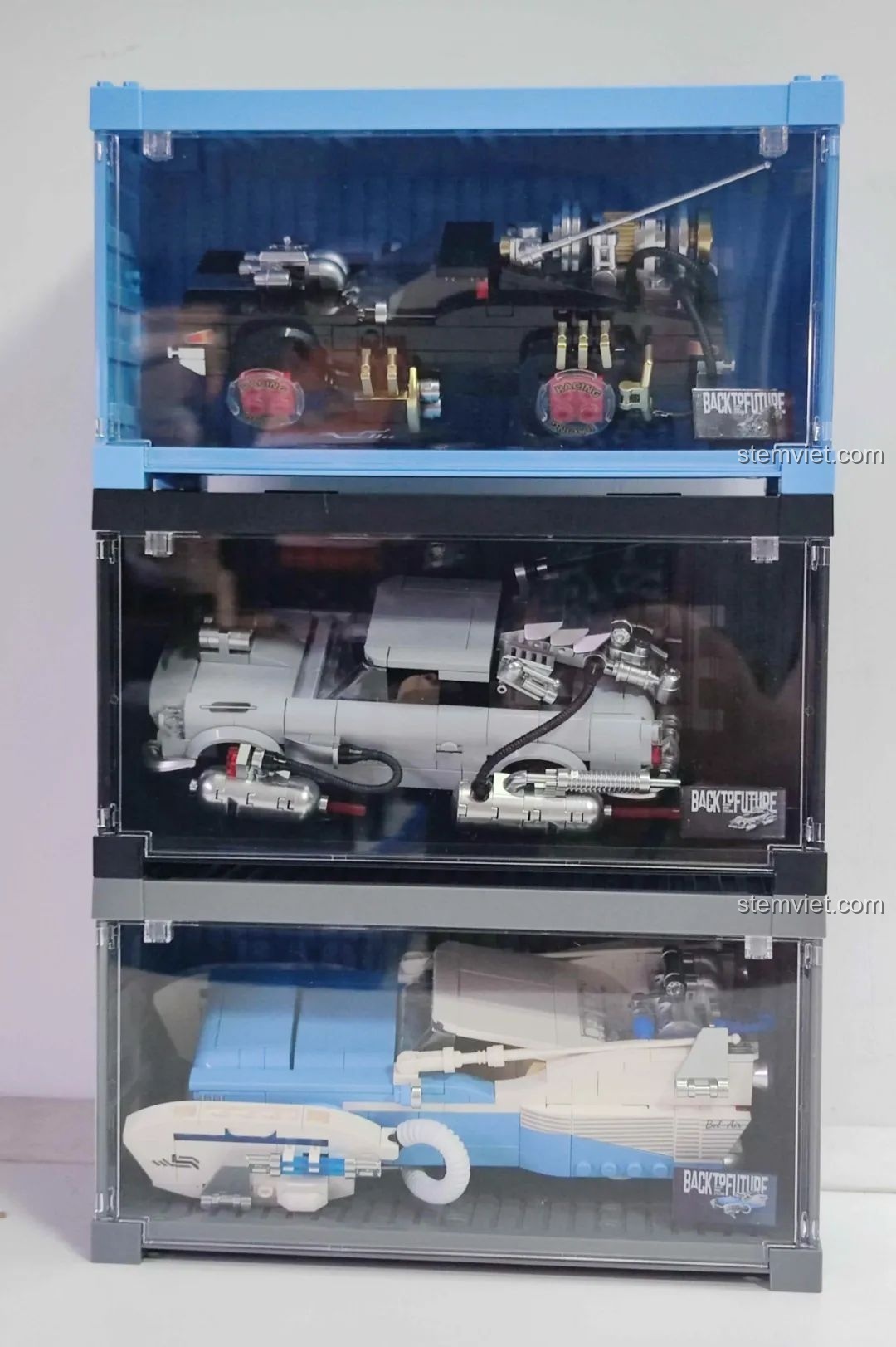 Ảnh 52 của bộ lắp ráp Pinbo PB8803 Lắp Ráp Xe Biến Hình, bộ ba xe trong container.