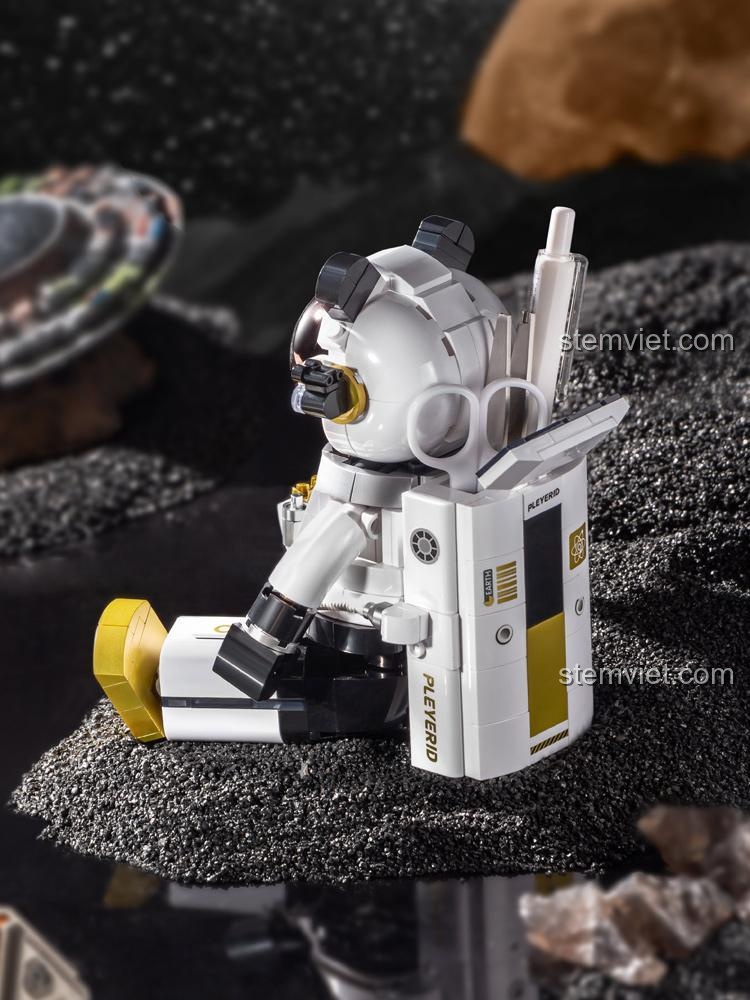 Bộ lắp ghép Gấu trúc du hành vũ trụ Pleyerid, đồ chơi mô hình M38P8031 chất lượng cao, quà tặng sáng tạo.