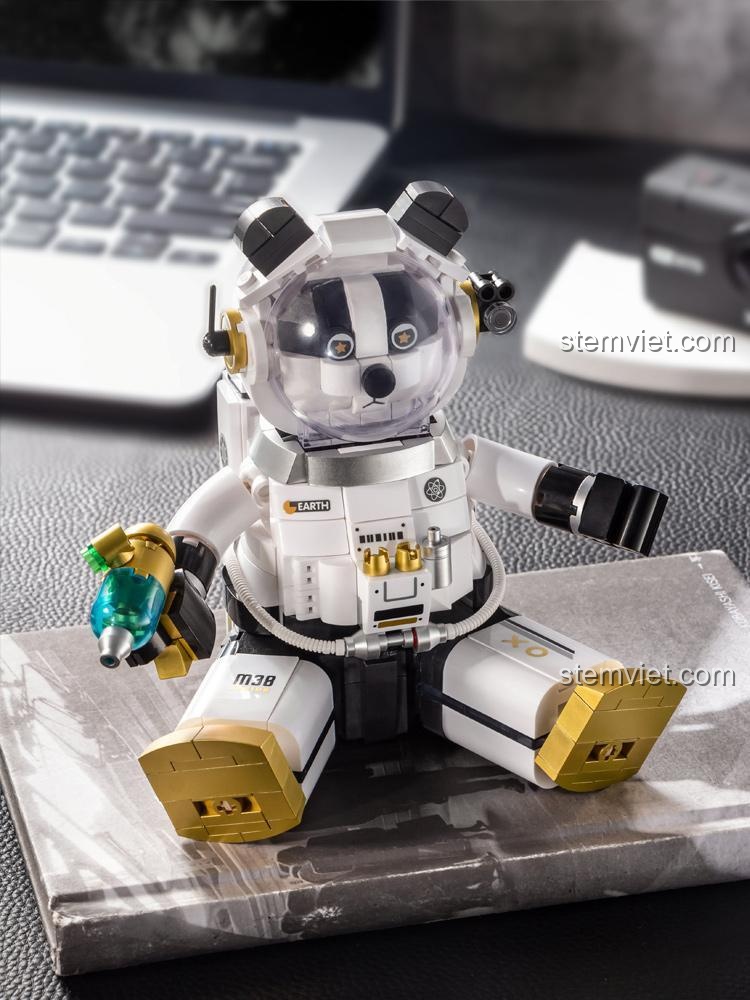 Mô hình gấu trúc không gian Pleyerid P8031, bộ lắp ghép trang trí sáng tạo, quà tặng cho người yêu gấu trúc.