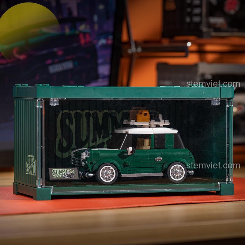 Đồ chơi mô hình Xe MINI cổ điển PB8804 của Power Block, mô hình xe được trưng bày bên trong hộp container độc đáo, cho bé trai 8 tuổi, giá tiết kiệm.