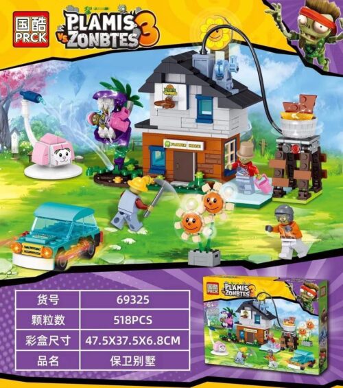 bộ lắp ghép Biệt Thự Plants vs Zombies PRCK 69325 cho bé trai 6 tuổi, đồ chơi lắp ráp giá tốt, mô tả chi tiết hộp sản phẩm.