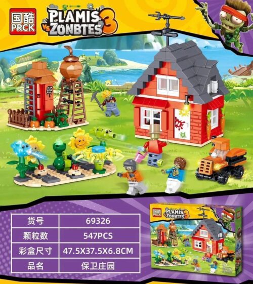 Bộ lắp ráp PRCK 69326 Plants vs. Zombies Bảo Vệ Trang Viên với 547 mảnh ghép, đồ chơi sáng tạo cho bé trai 6 tuổi giá rẻ.