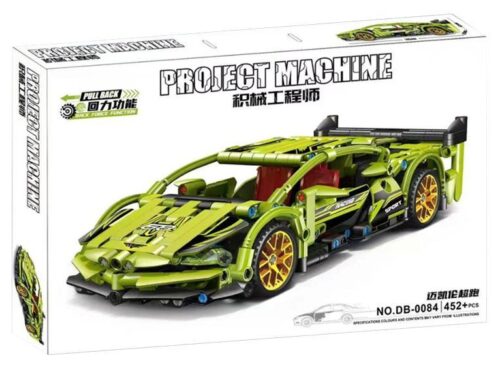 bộ lắp ráp Siêu xe Lamborghini Project Machine DB-0084 hộp đồ chơi mô hình siêu xe xanh lá có động cơ kéo lùi cho bé trai 6 tuổi giá tốt