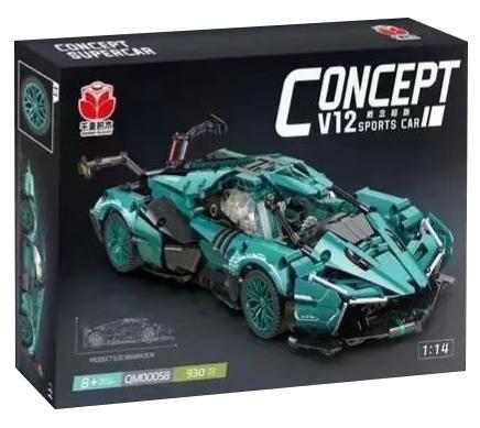 Hộp đồ chơi lắp ráp Qianmai QM00058 Siêu xe Lamborghini V12 Concept tỉ lệ 1:14 cho con trai 8 tuổi, giá tốt.