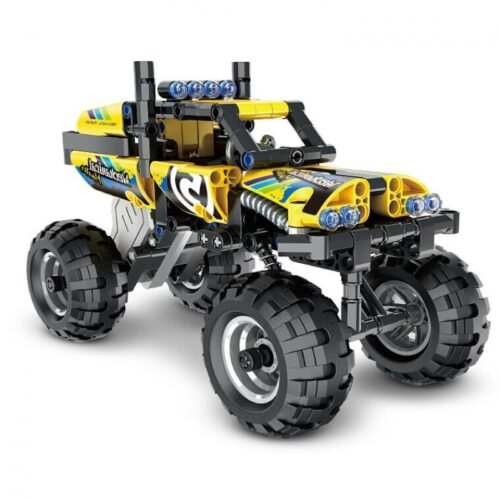 Bộ lắp ghép QIHUI 5804 Xe Tải Lớn Vàng Động Cơ Kéo Lùi, đồ chơi mô hình xe tải quái vật màu vàng cho bé trai 8 tuổi, giá tốt.