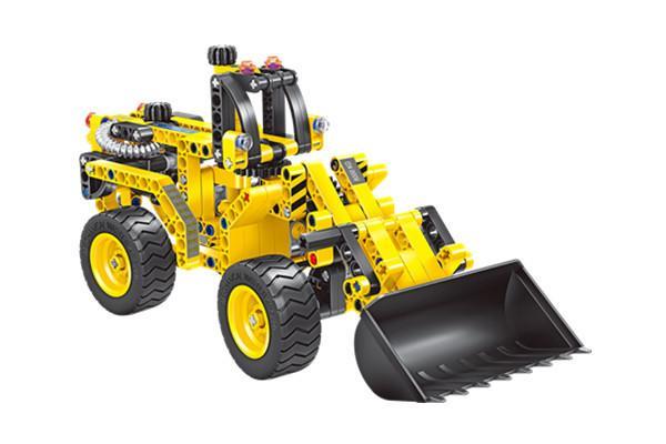 Mô hình Xe Xúc Lật công trình từ bộ lắp ghép QIHUI 6803. Đồ chơi sáng tạo cho bé trai 8 tuổi, giá rẻ.