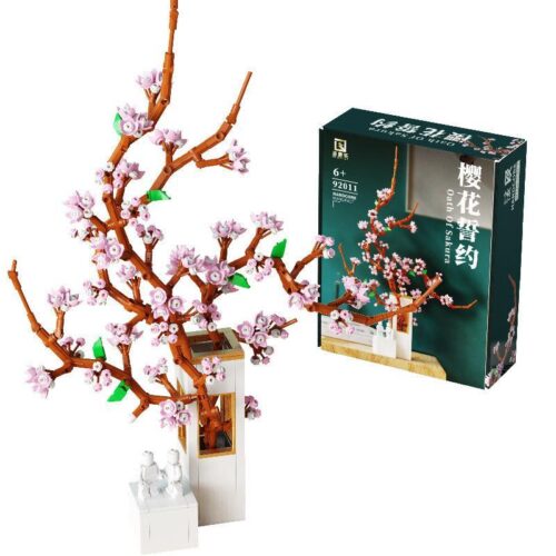 Bộ đồ chơi Cây hoa anh đào Qizhile 92011 với hộp sản phẩm, phù hợp cho bé gái 6 tuổi, giá tốt.
