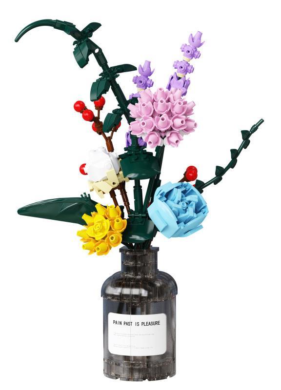 Bộ lắp ráp hoa trang trí Qizhile 92012 Thế Giới Hoa, đồ chơi mô hình hoa chất lượng cao, món quà sáng tạo cho bé gái 6 tuổi giá tốt