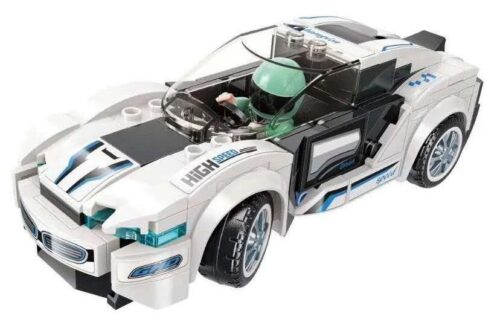 Bộ lắp ráp Xe Thể Thao 烈马 i8 QMAN 14013 màu trắng, thiết kế siêu xe, có minifigure, phù hợp bé trai 6 tuổi, giá tốt.