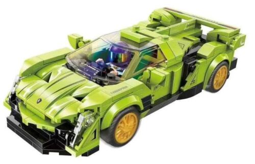Bộ đồ chơi lắp ráp Qman 14021 siêu xe đua MineCity Veneno VNO-12 màu xanh lá nổi bật, dành cho bé trai 6 tuổi, giá tốt.
