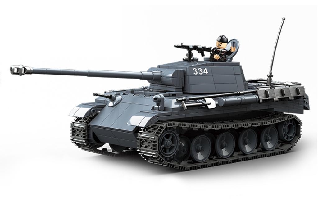Bộ đồ chơi Xe Tăng Panther Đức QUANGUAN 100246, mô hình xe tăng quân sự 1180 chi tiết, giá tốt cho bé trai 6+ tuổi