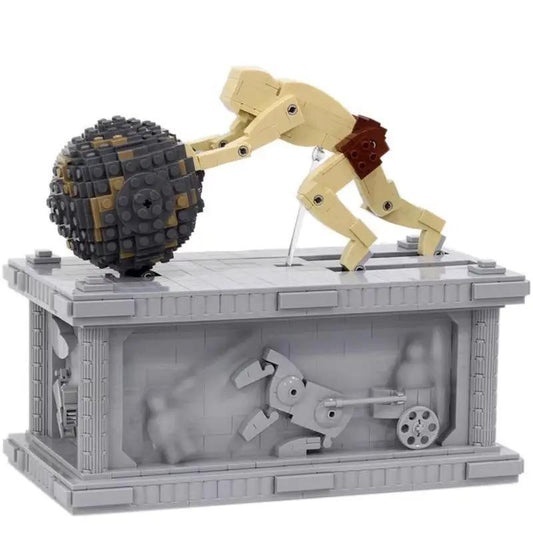 bộ lắp ghép Bức Tượng Động Học Sisyphus Rebrickable MOC-13424, mô hình triết học cho người lớn 16 tuổi.