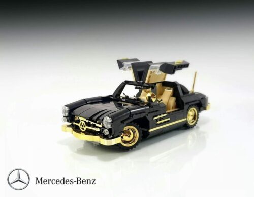 Mô hình xe Mercedes Benz 300SL Gullwing MOC-22930 từ Rebrickable, bộ lắp ráp xe cổ điển với cửa cánh chim độc đáo cho bé trai 8 tuổi.