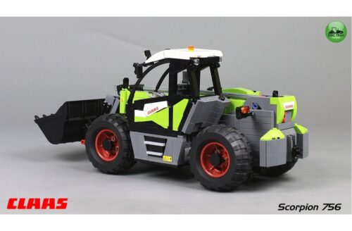 Ảnh chụp cận cảnh bộ lắp ráp Xe Nâng Đa Năng Claas Scorpion 756 MOC-35607 từ Rebrickable, một đồ chơi mô hình kỹ thuật cao dành cho con trai 16 tuổi.