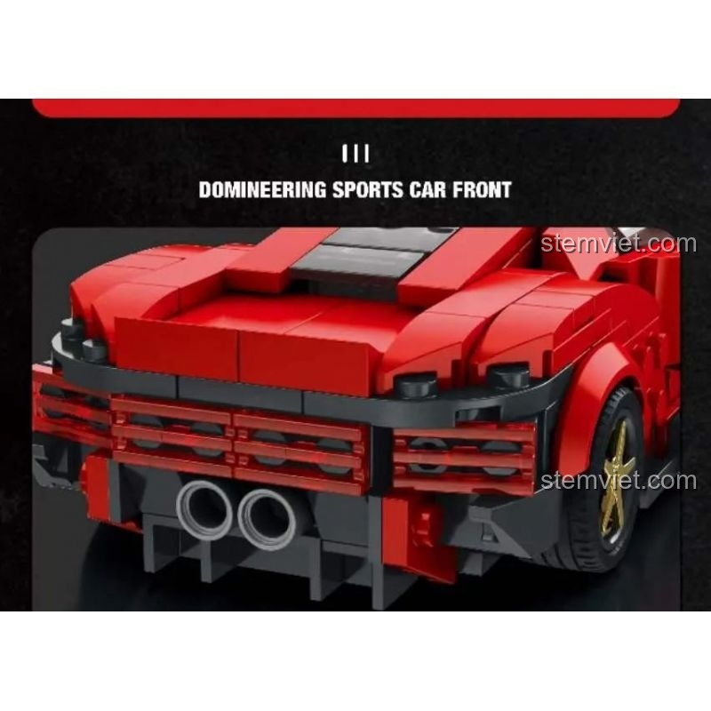 bộ lắp ghép Rebrickable MOC-93918 Ferrari Daytona SP3 cửa mở cánh chim, đồ chơi mô hình siêu xe cho bé trai 14 tuổi, thiết kế tinh xảo