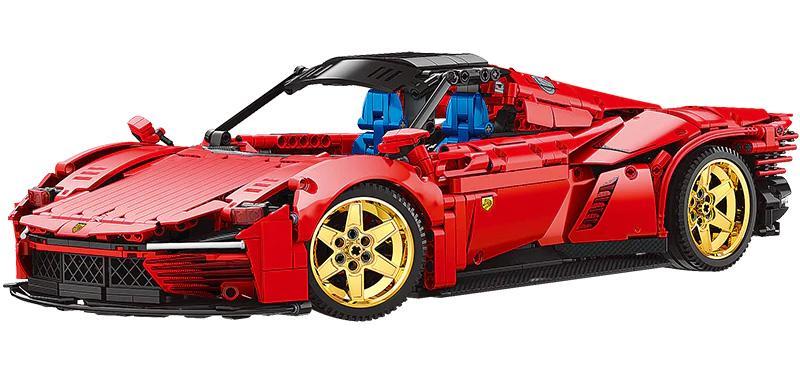 Bộ lắp ráp Ferrari Daytona SP3 màu đỏ, mô hình siêu xe Reobrix 11025 chi tiết cao cấp cho con trai 14 tuổi, giá tốt.