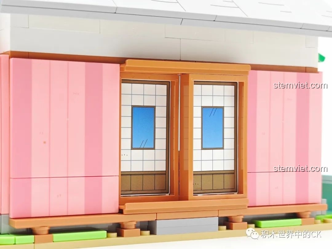 Cận cảnh cửa trượt kiểu Nhật Bản trên mô hình Wekki 516413 Phòng khách của Maruko.