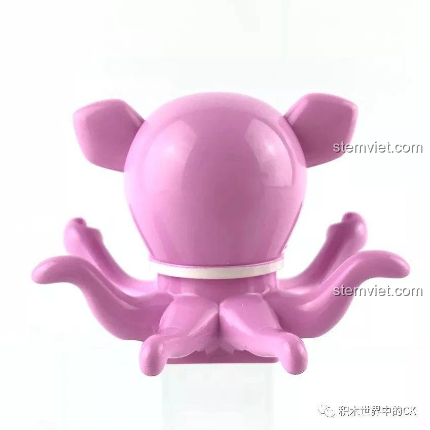 Góc nhìn cận cảnh minifigure Giáo sư Bạch Tuộc từ bộ Enlighten 3708 Trụ Sở Bạch Tuộc Octopod, thể hiện chi tiết thiết kế.