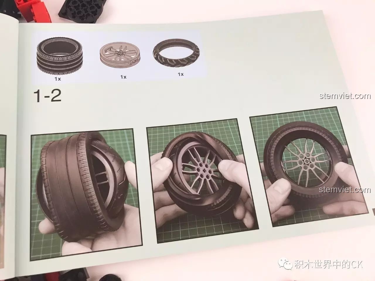 Trải nghiệm lắp ráp bánh xe thứ hai đầy thử thách của bộ đồ chơi Xingbao XB03001.