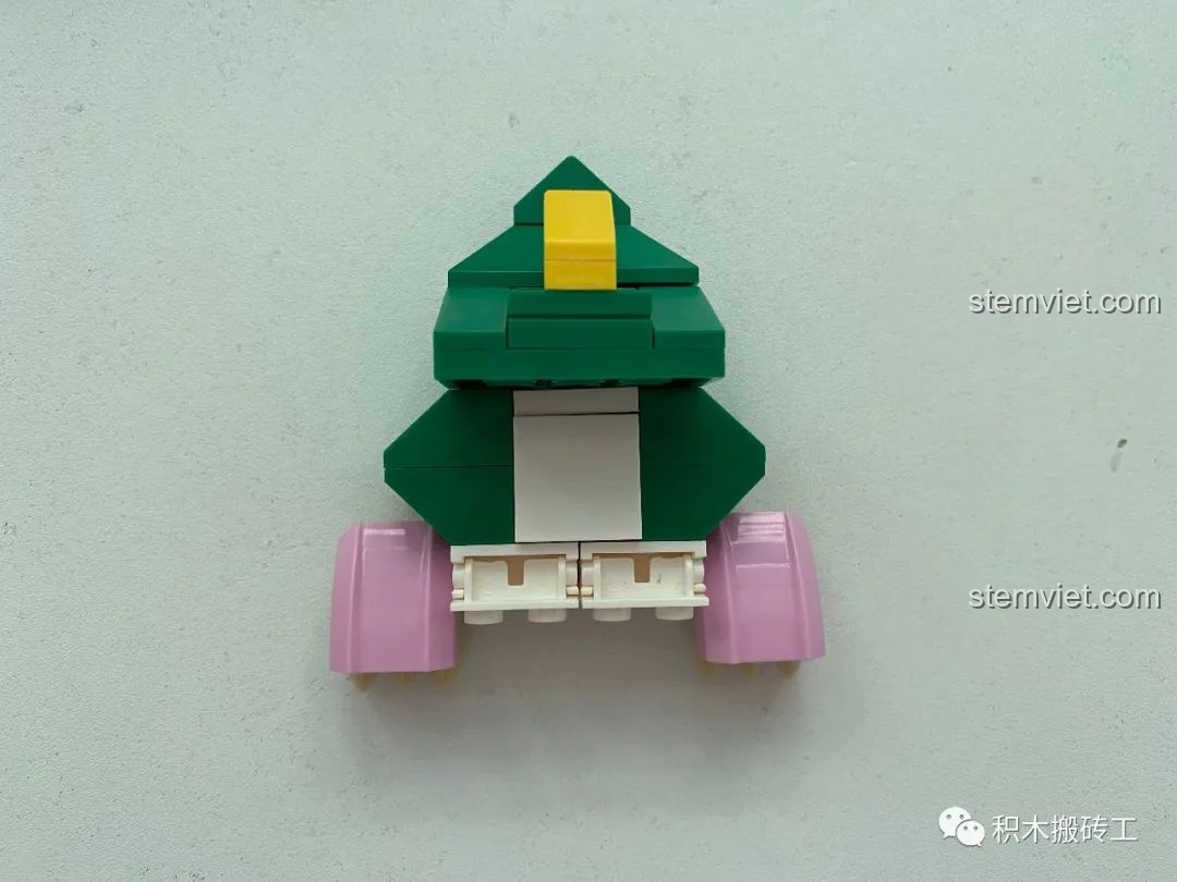 Mô hình rồng xanh lá Bub hoàn chỉnh từ bộ đồ chơi lắp ráp Rồng xanh lá và dương cho con gái 6+.