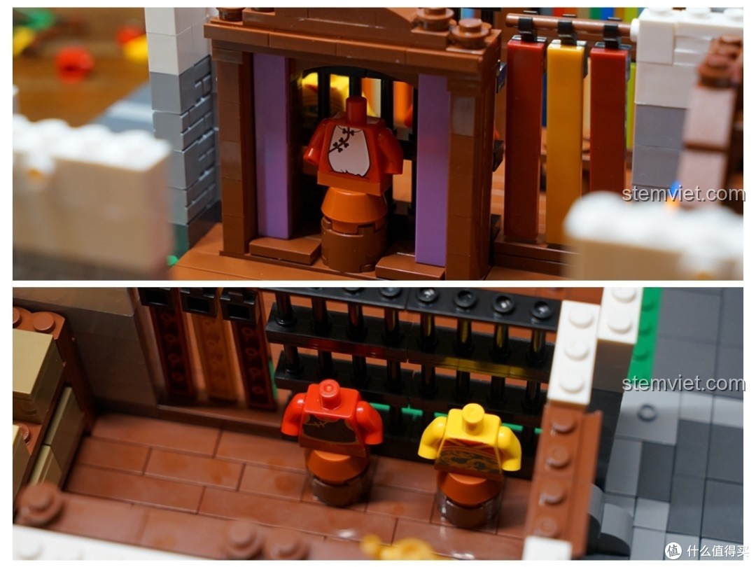 Review chi tiết ma-nơ-canh trong bộ xếp hình Mô Tiệm Vải XB01001, một chi tiết nhỏ nhưng thú vị.