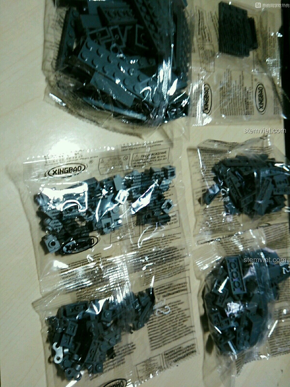 Các túi chi tiết của gói thứ hai trong bộ lắp ghép Xe Tên Lửa SA-4 Ganef XB-06007 xịn giá rẻ.