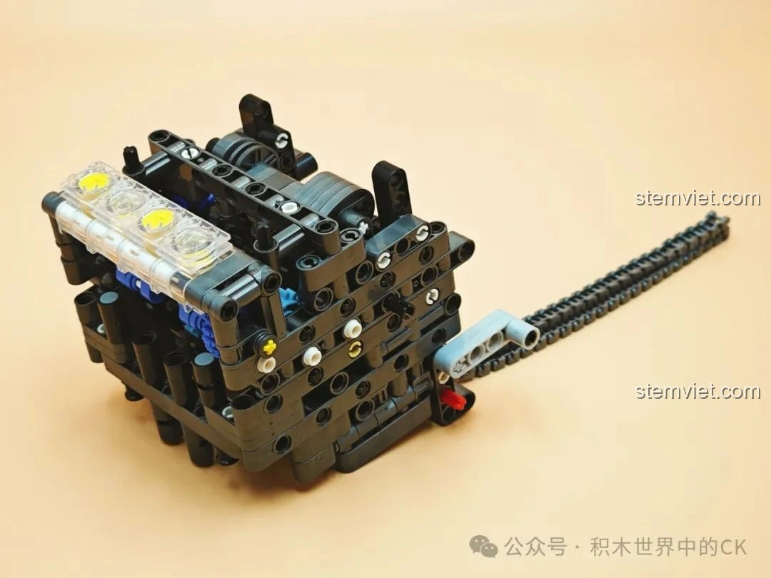 Quá trình lắp ráp phần khung sườn và động cơ của mô hình JIESTAR 58053 Mô tô Kawasaki Ninja 1000SX.