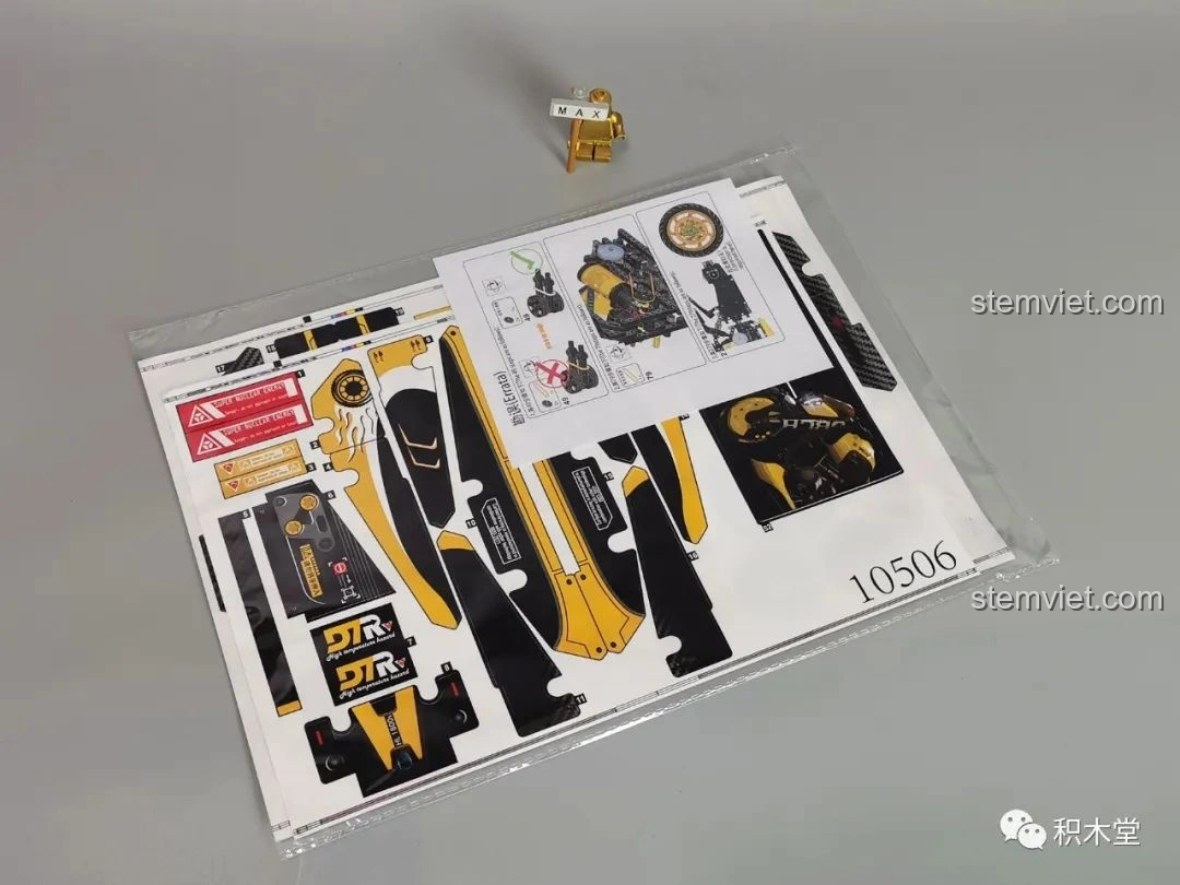 Tờ hướng dẫn sửa lỗi về việc sử dụng vòng cao su trong bộ K Box 10506 Mô tô Cyberpunk 2077 Nazare.