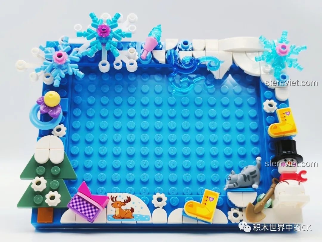 Cận cảnh khung ảnh lắp ráp Khung Ảnh Lắp Ráp Nghệ Thuật Sky Story 36011-4 chủ đề Tuyết Rơi, thể hiện các chi tiết nhỏ.