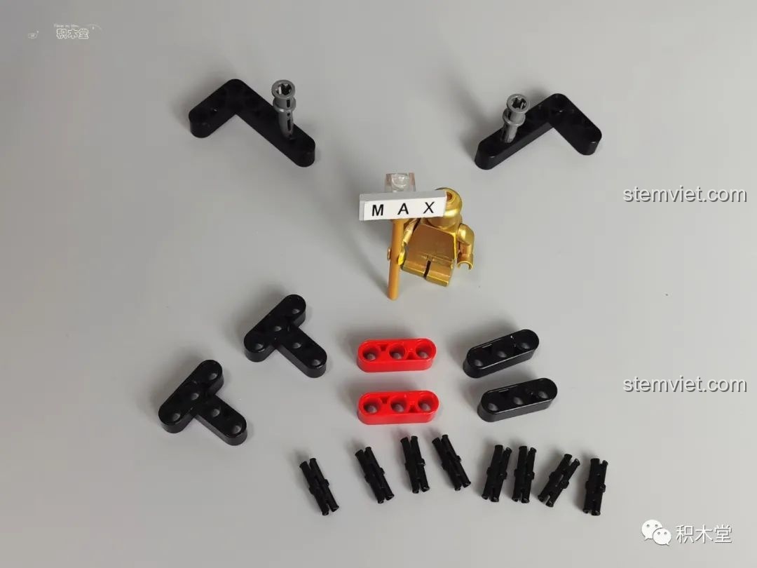 Các mảnh ghép cần thiết để điều chỉnh lỗi ở bước 109 của bộ đồ chơi Mould King 13060 Pagani Zonda R.